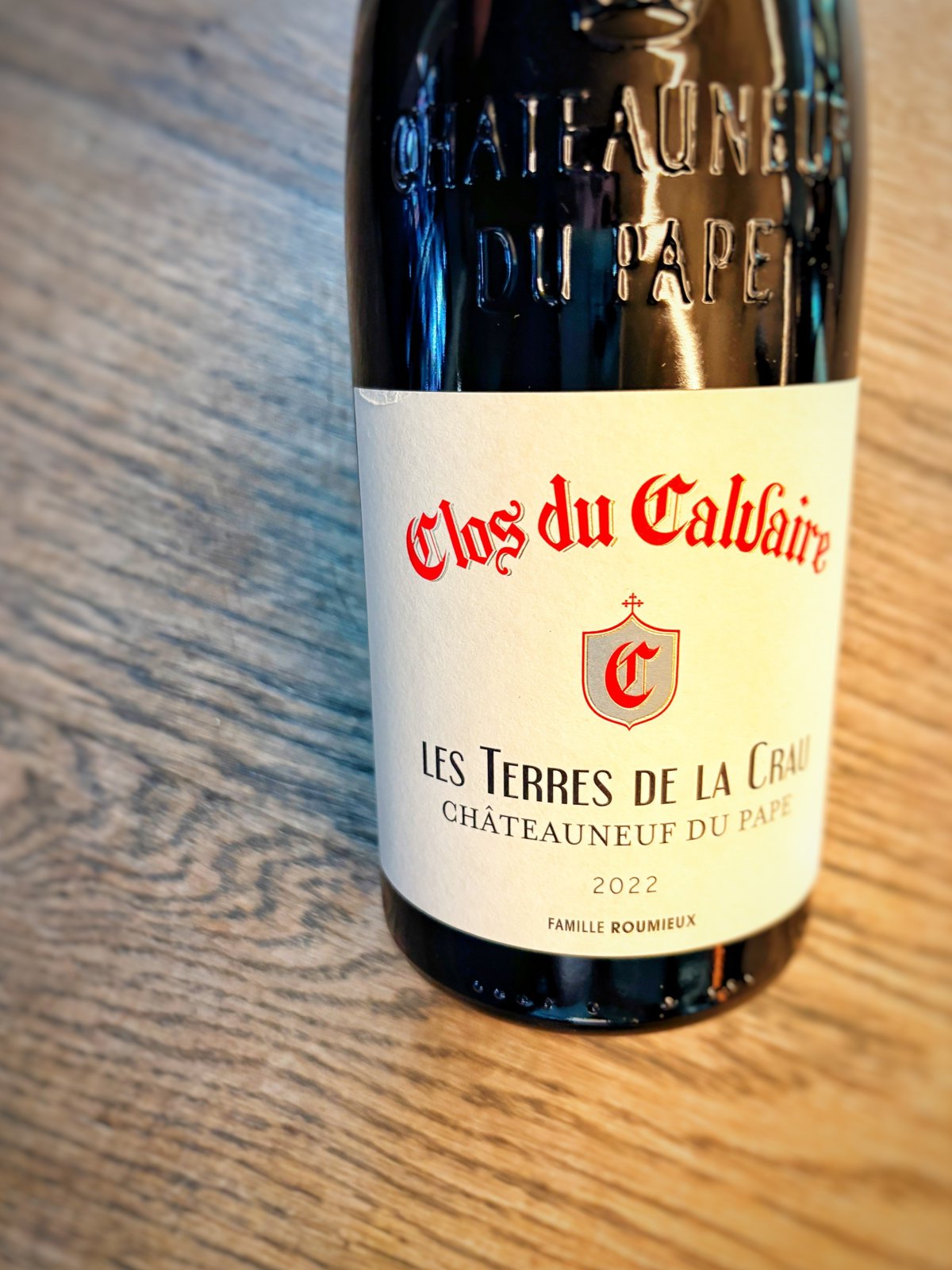 CLOS DU CALVAIRE AOP CHATEAUNEUF DU PAPE LES TERRES DE LA CRAU ROUGE 2022 vol.15.0